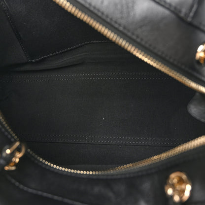 Chanel Calfskin Stitched Sleek Box Top Handle Vanity Bag Black 7 of 12