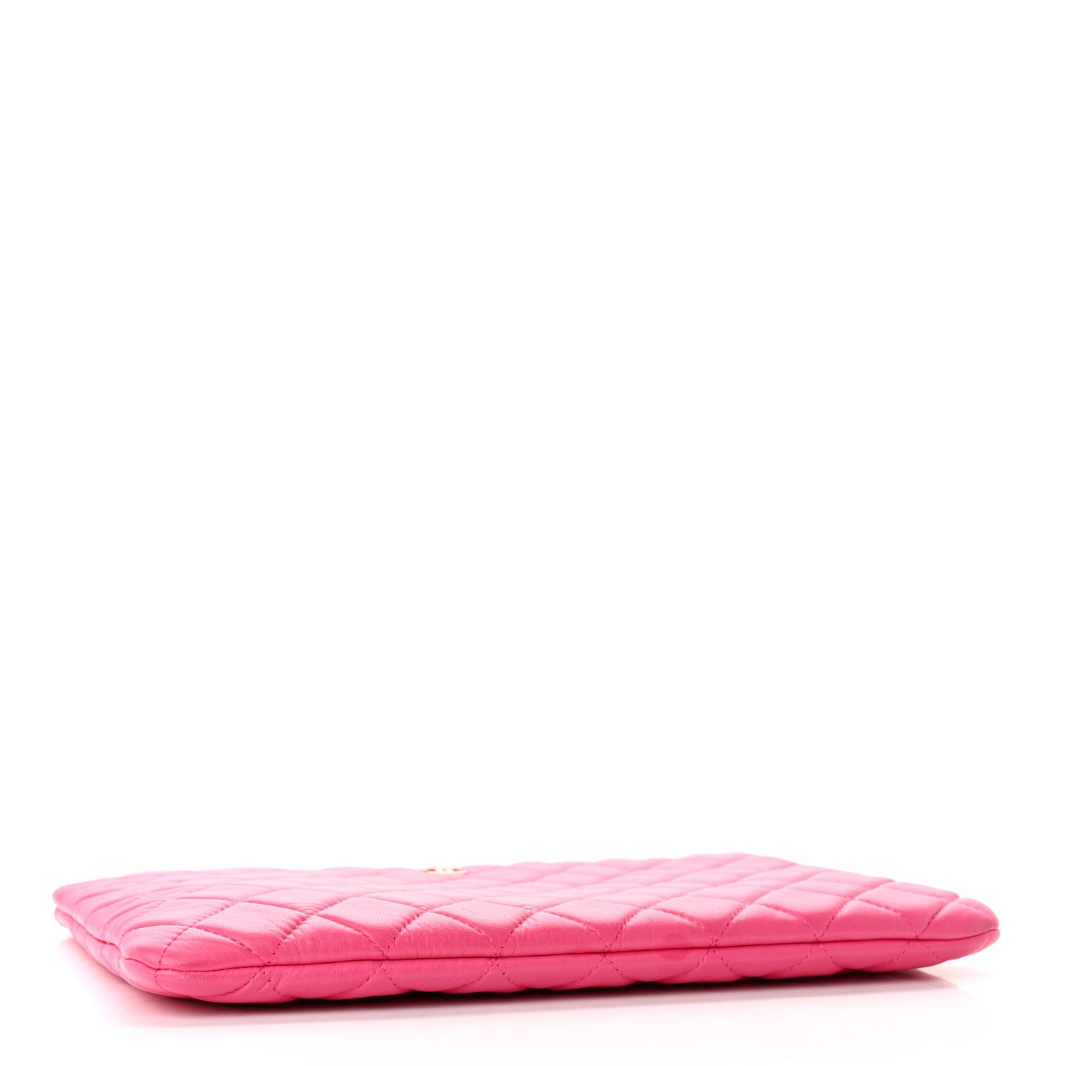 Chanel Lambskin Quilted Medium Cosmetic Case Dark Pink 4 of 14