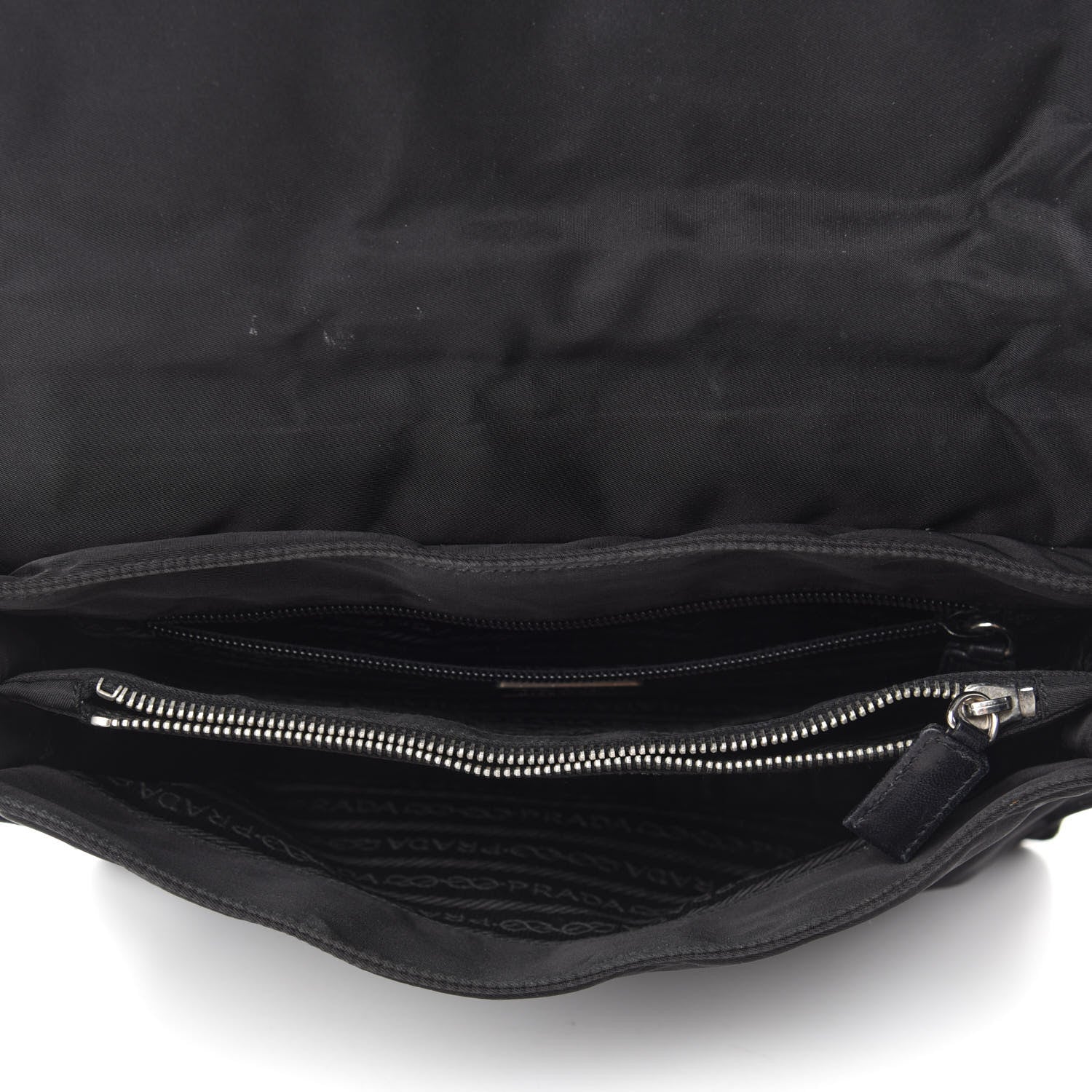 Prada Nylon Tessuto Messenger Bag Black 5 of 10