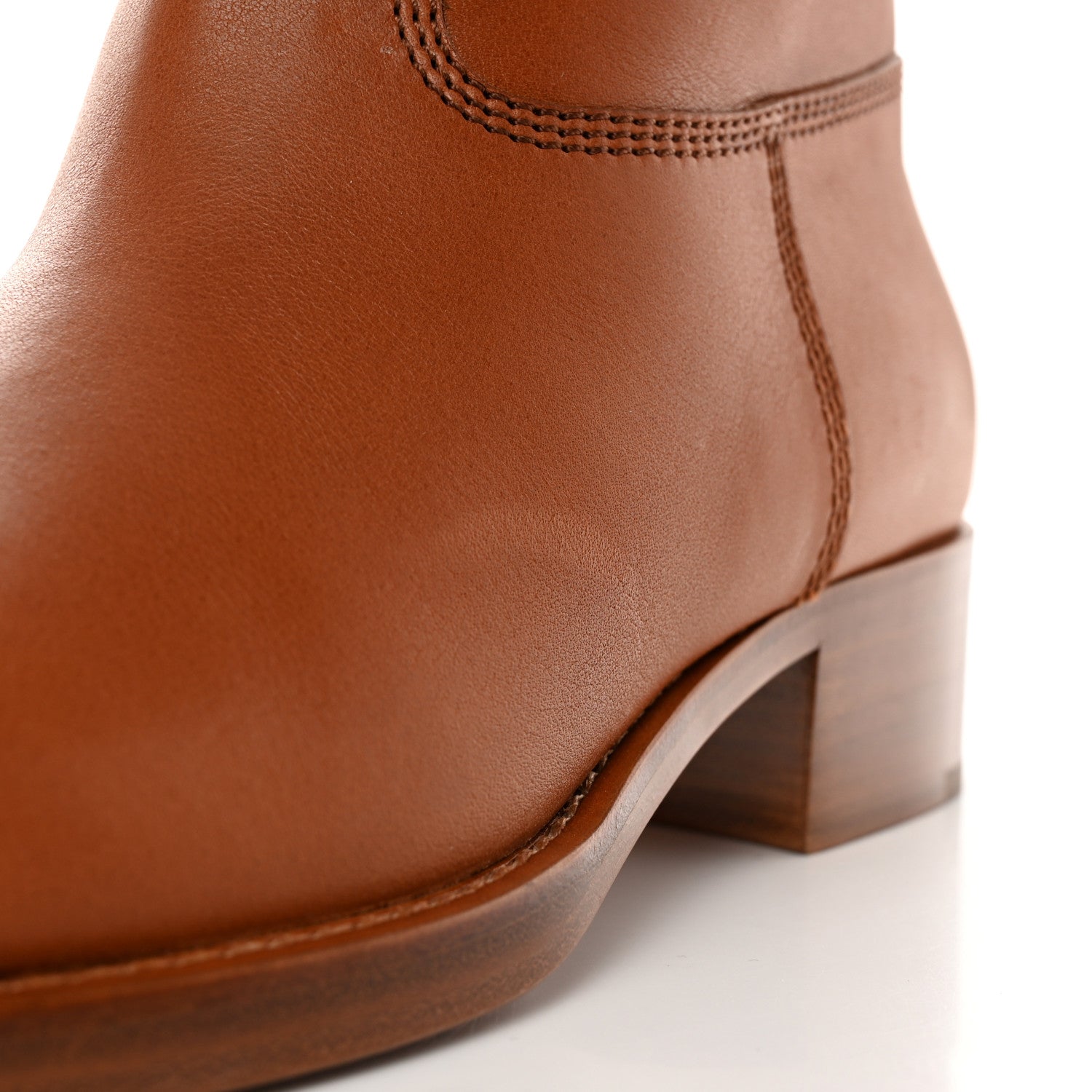 Chanel Calfskin CC Logo Mid Calf Boots 39 Caramel 12 of 15