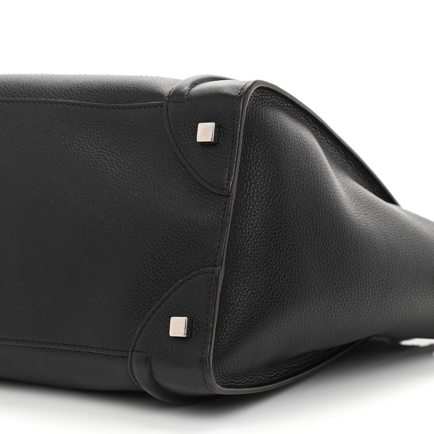 Drummed Calfskin Micro Luggage Black