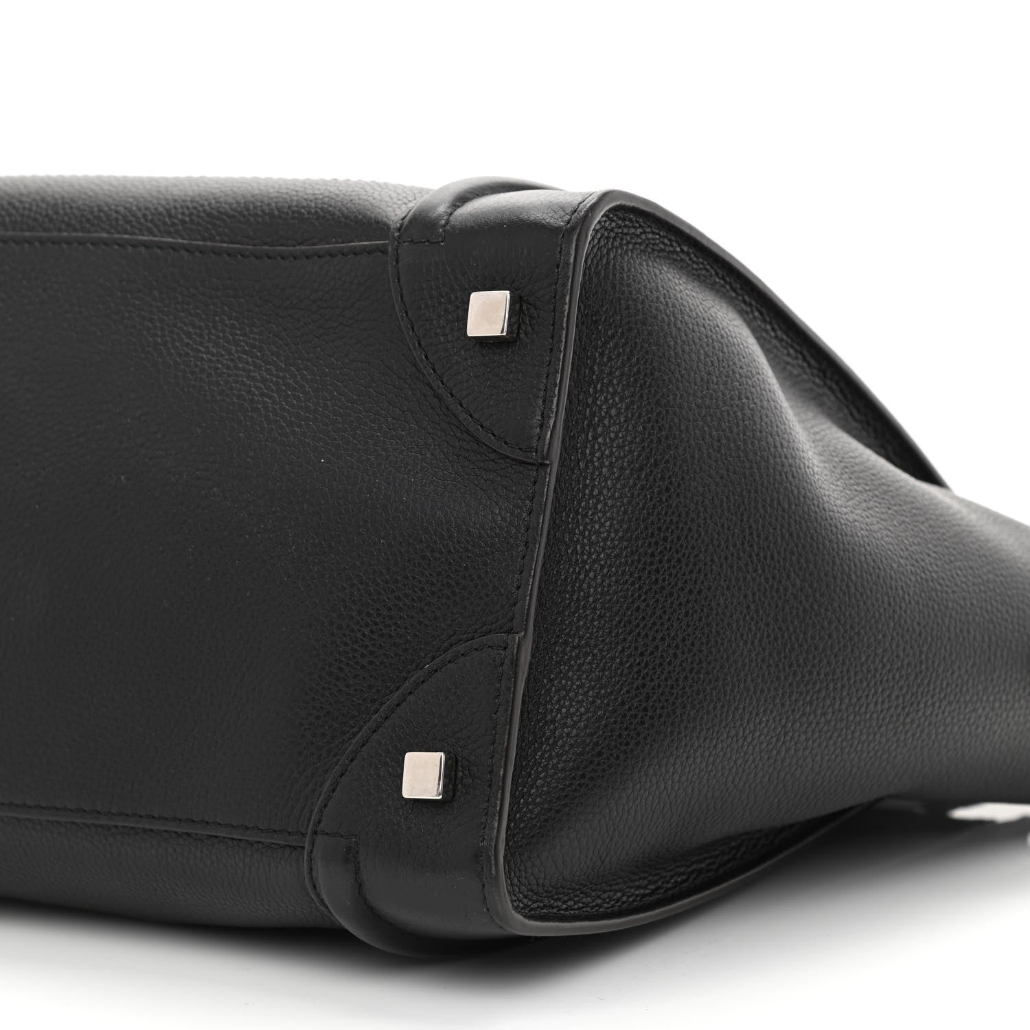 Celine Drummed Calfskin Micro Luggage Black 10 of 10