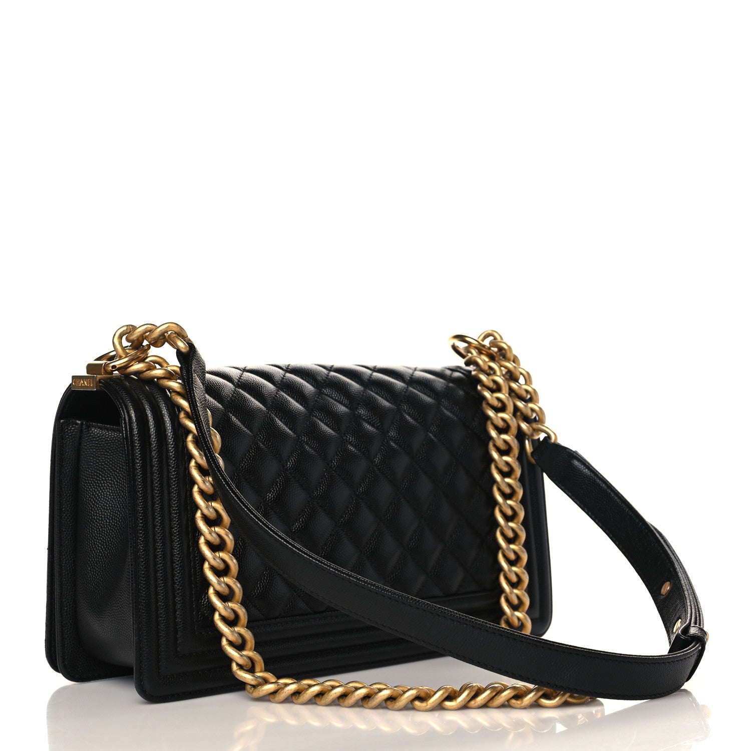 Chanel Caviar Quilted Medium Boy Flap Black 2 of 8