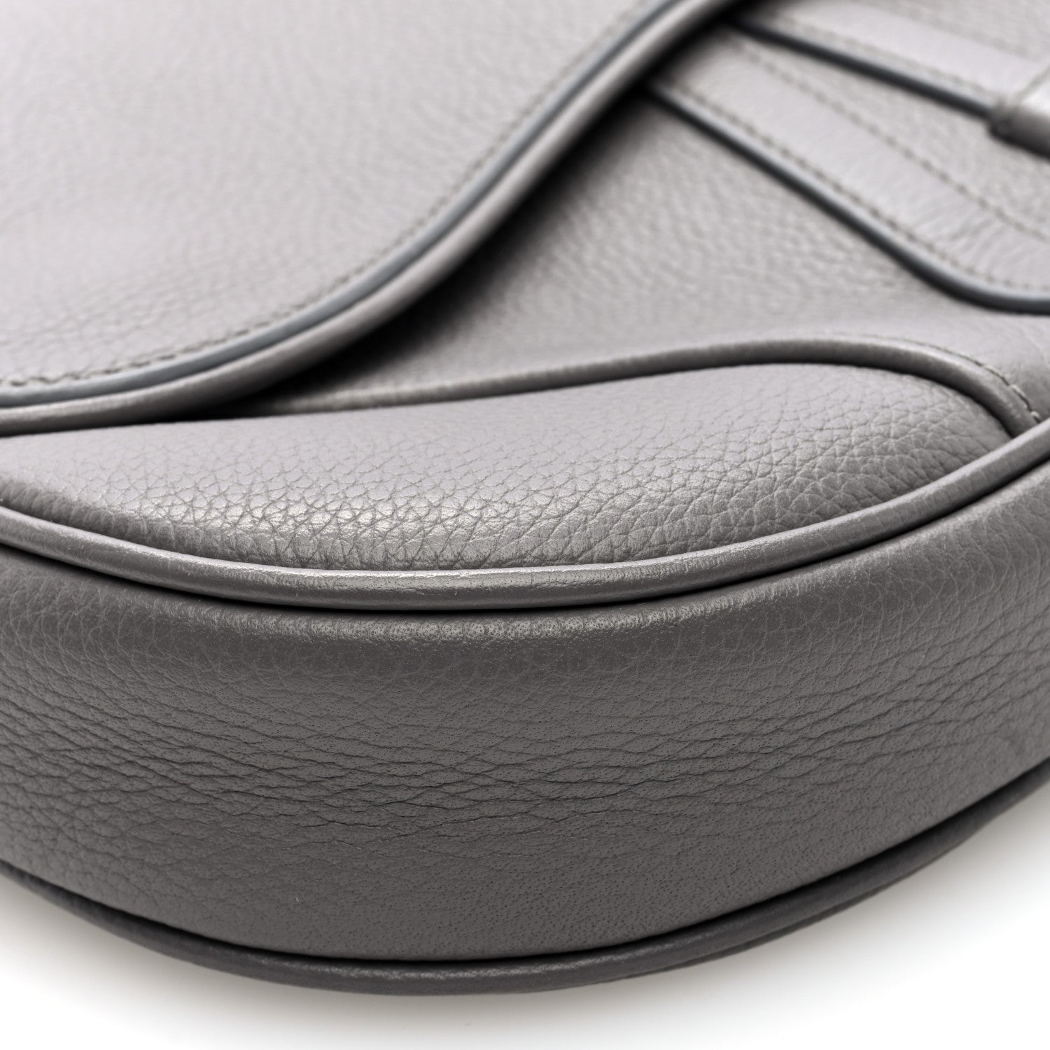 Christian Dior Grained Calfskin Mens Saddle Bag Grey 8 of 9