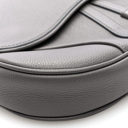 Christian Dior Grained Calfskin Mens Saddle Bag Grey 8 of 9