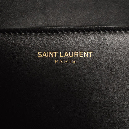 Saint Laurent Smooth Calfskin Classic Small Monogram Universite Bag Black 6 of 8