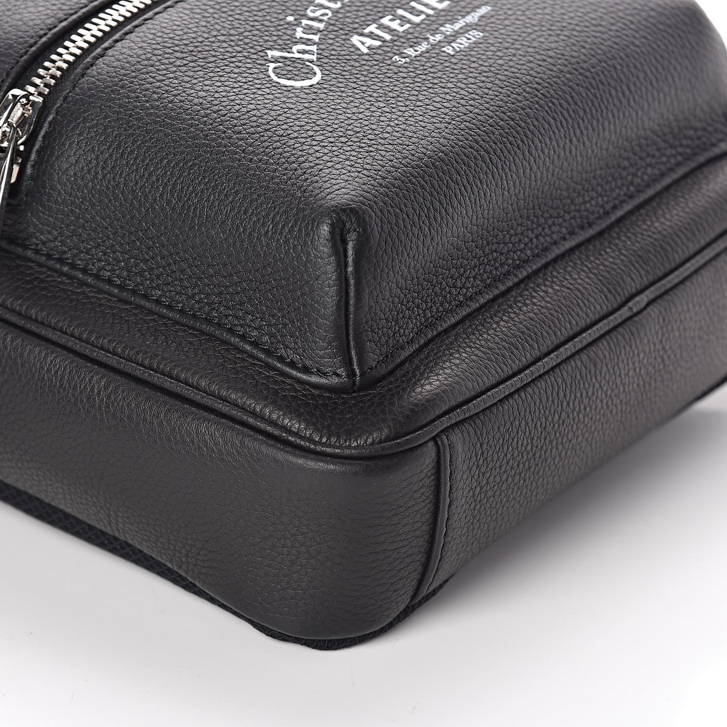Grained Calfskin Mini Rider Backpack Black