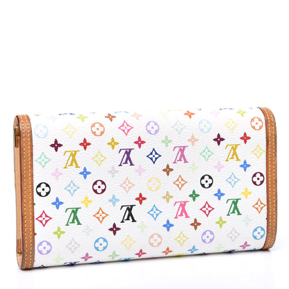 Louis Vuitton Monogram Multicolor Porte Tresor International Wallet White 2 of 13
