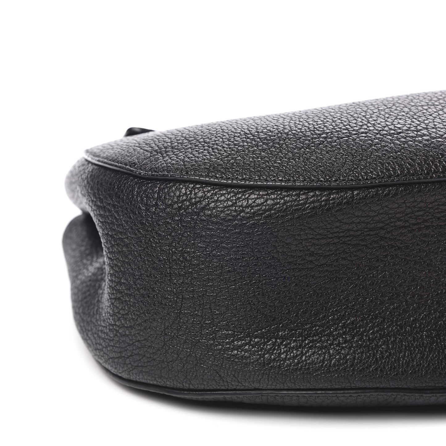 Grained Lambskin Large Drew Shoulder Bag Black