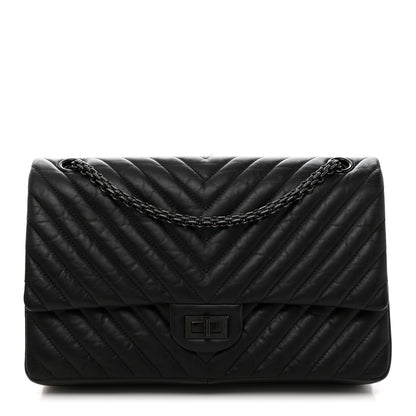 Chanel Aged Calfskin Chevron Quilted 2.55 Reissue 226 So Black 1 of 10