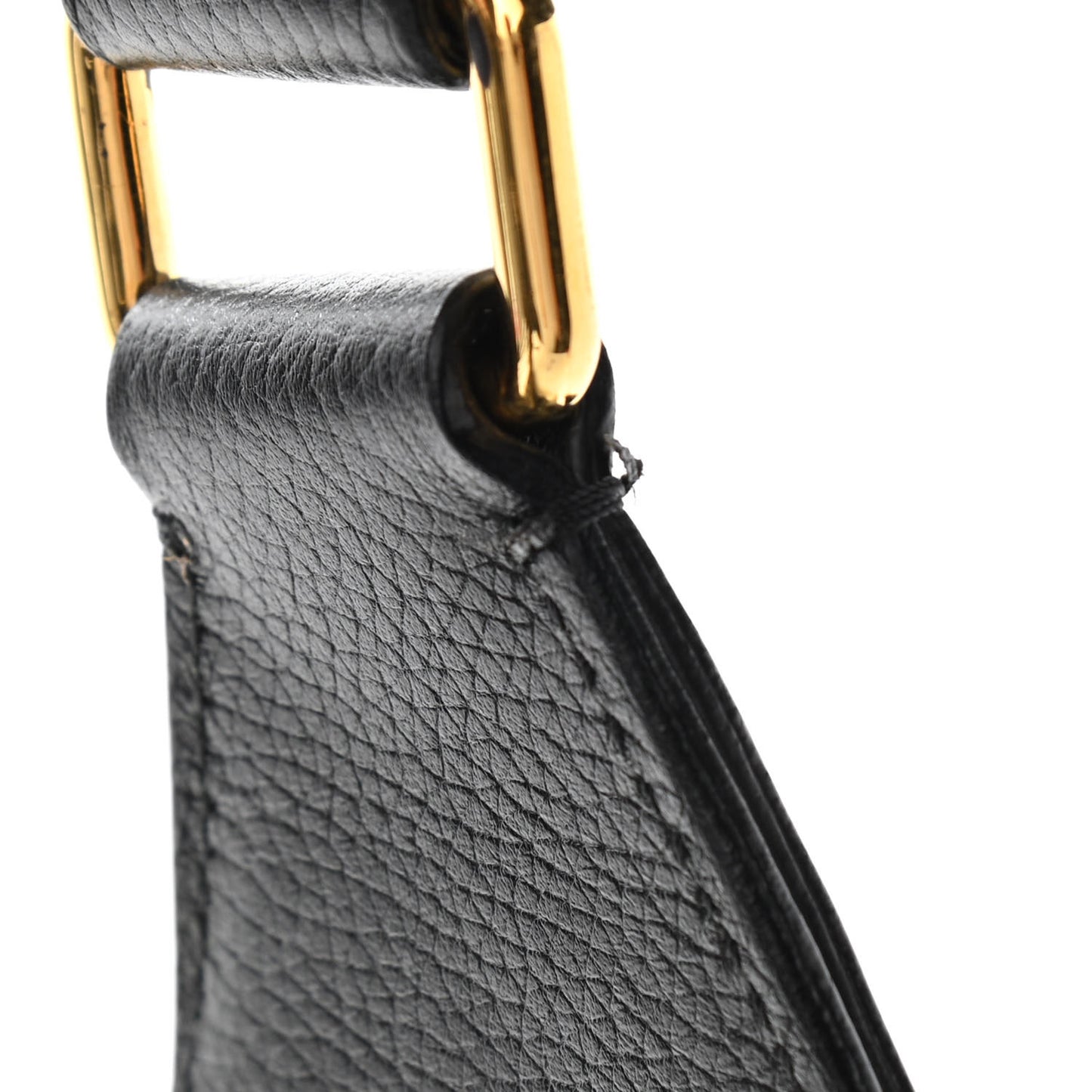 Grained Calfskin Zip Hobo Black