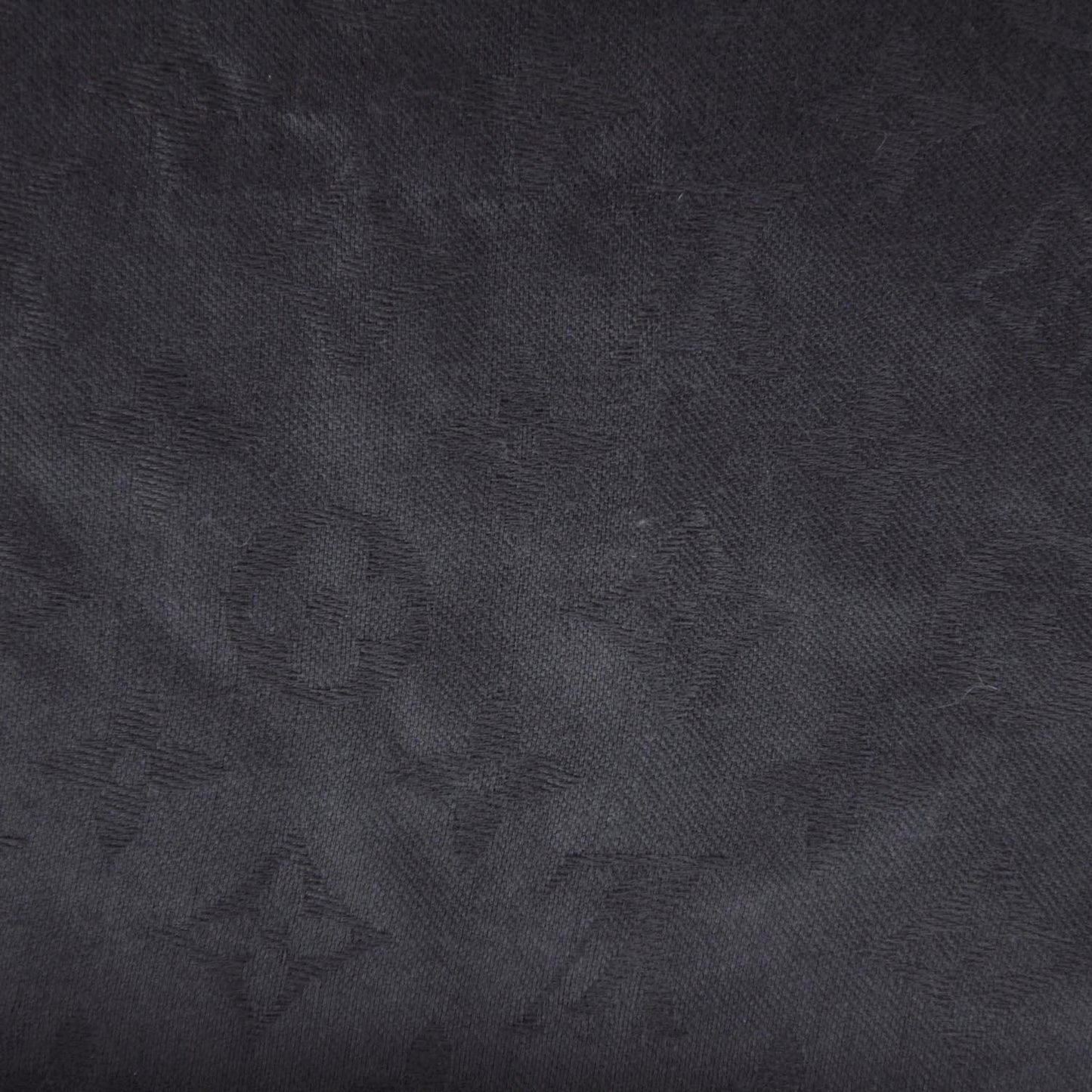 Silk Wool Monogram Shawl Black