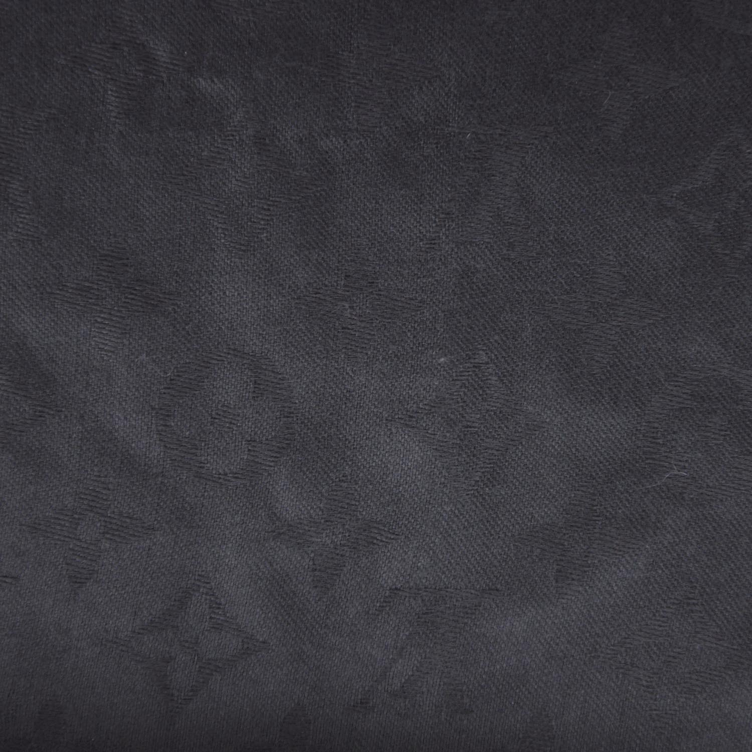 Louis Vuitton Silk Wool Monogram Shawl Black 4 of 5