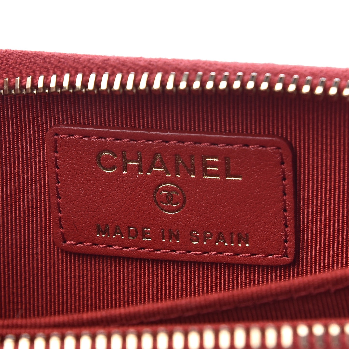 Caviar Quilted Zip Coin Purse Red
