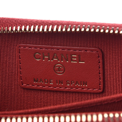 Chanel Caviar Quilted Zip Coin Purse Red 5 of 7
