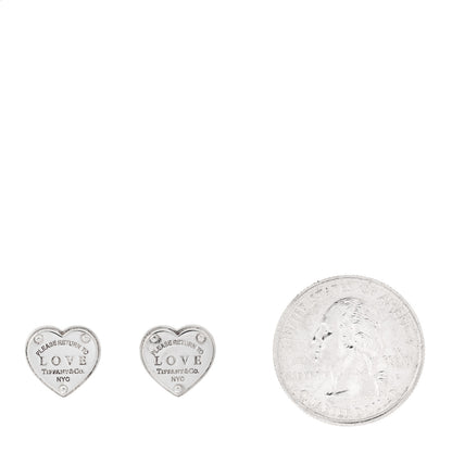 Tiffany Sterling Silver Return to Tiffany Love Heart Earrings 2 of 4