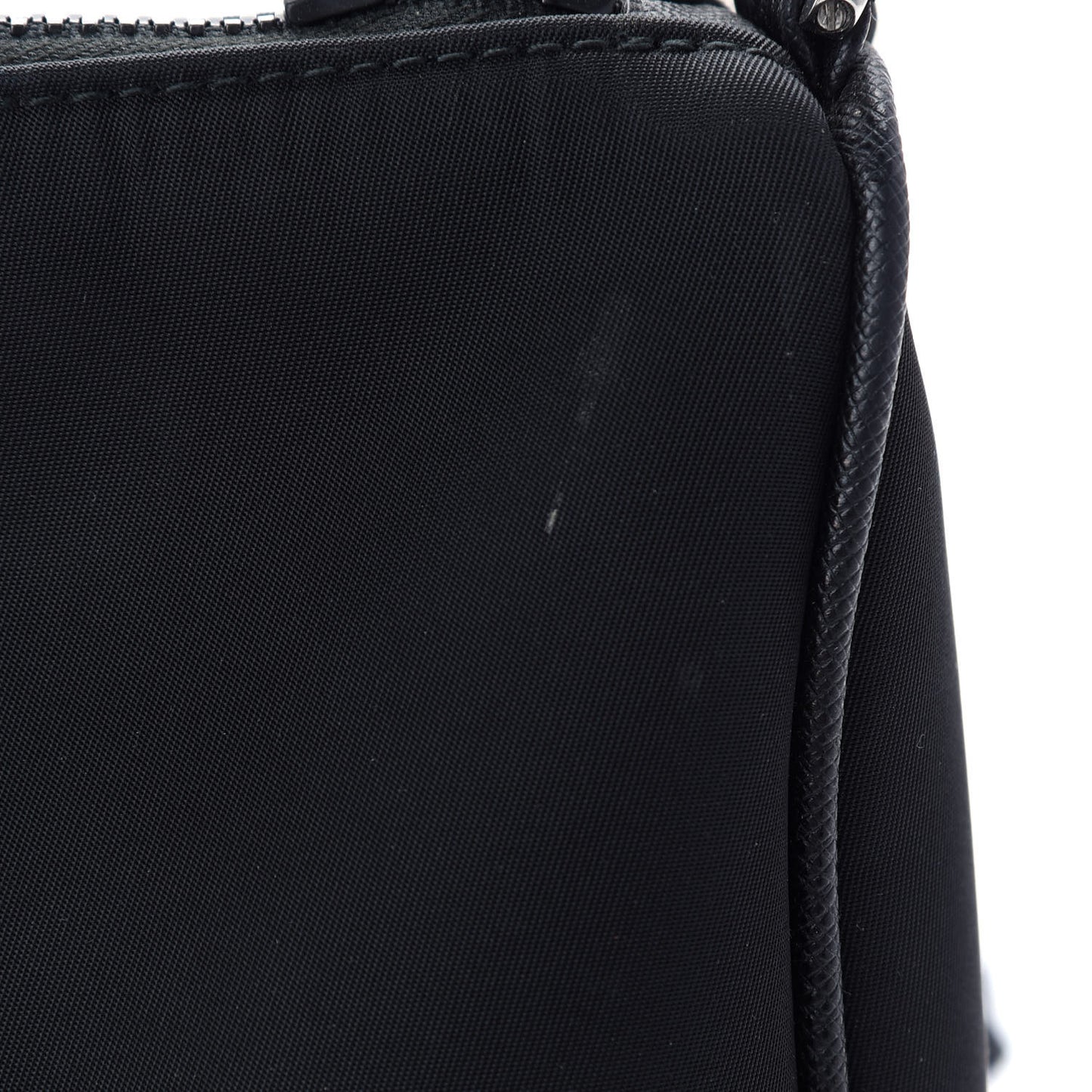 Re-Nylon Saffiano Pocket Zippered Shoulder Bag Black