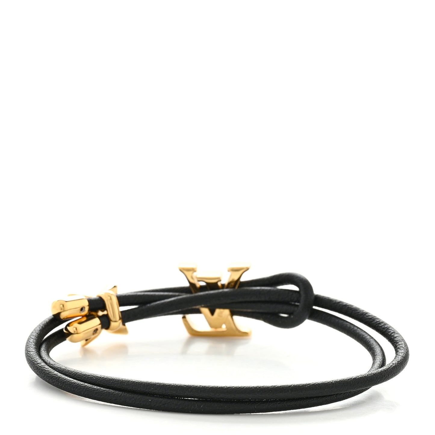 Calfskin LV Bloom Bracelet Black