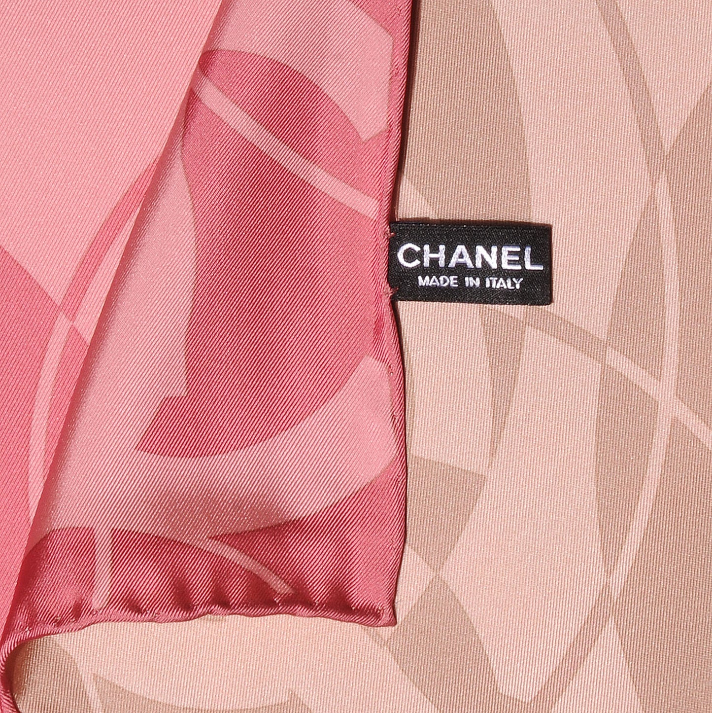 Silk CC Reversible Square Scarf Pink Beige