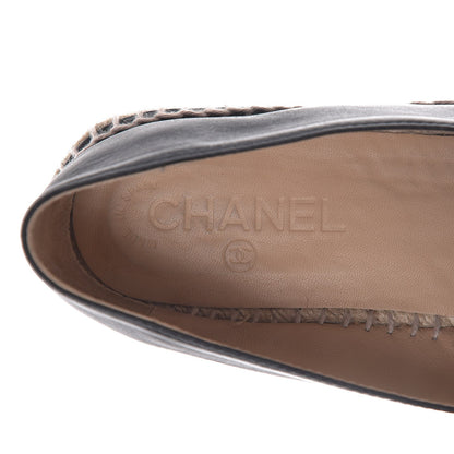 Chanel Lambskin CC Espadrilles 40 Black 8 of 9