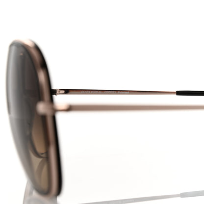 Oliver Peoples Emely Round Sunglasses Black Gold 7 of 7