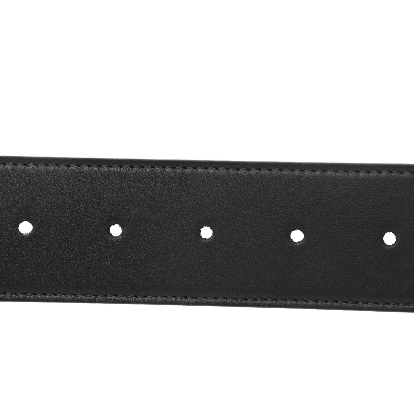 Moon Calfskin Pearl Double G 40mm Belt 85 34 Black Cream