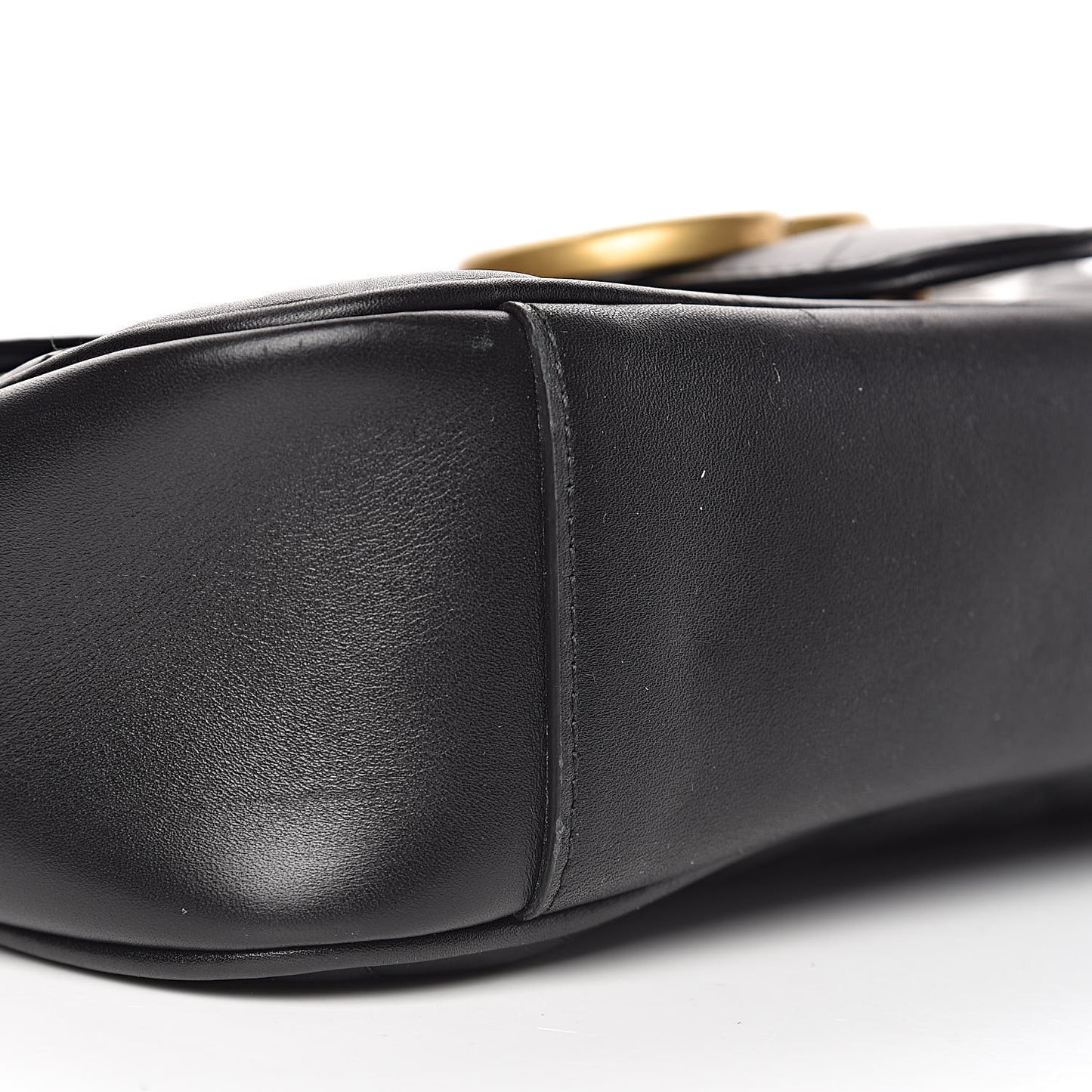 Calfskin Matelasse Small GG Marmont Shoulder Bag Black