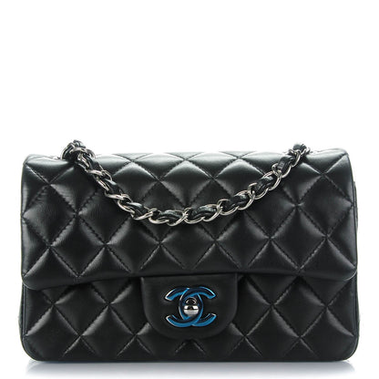 Chanel Lambskin Quilted Mini Rectangular Flap Black 1 of 8
