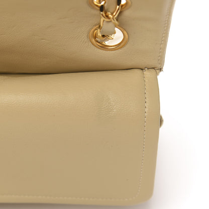 Chanel Lambskin Quilted Medium Double Flap Beige 12 of 16