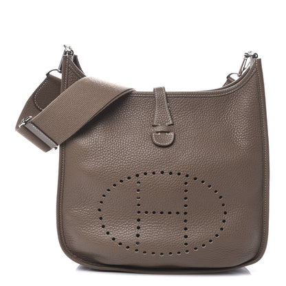 Hermes Taurillon Clemence Evelyne III PM Etoupe 1 of 11