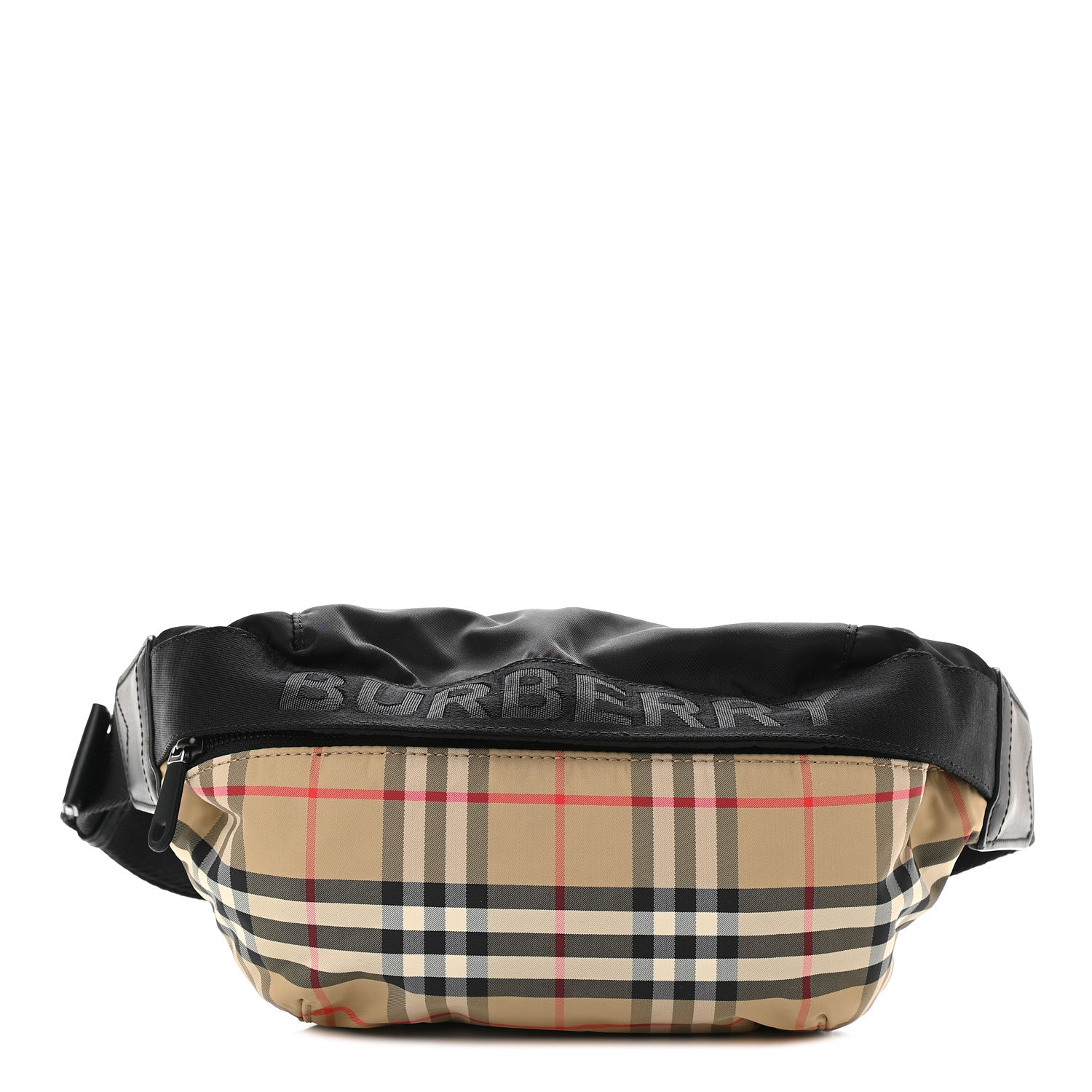 Burberry Nylon Vintage Check Sonny Bum Bag Archive Beige Black 1 of 9
