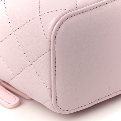 Chanel Lambskin Quilted Mini Top Handle Vanity Case With Chain Light Pink 9 of 12