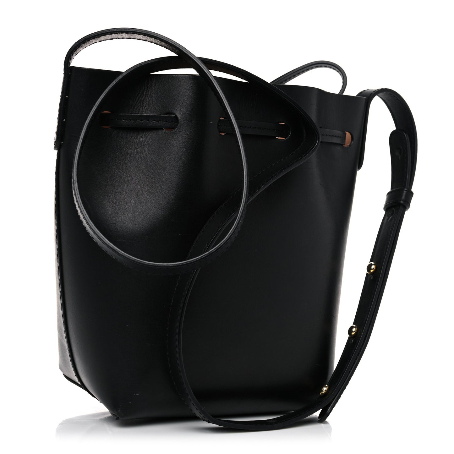 Calfskin Mini Bucket Bag Black Ballerina