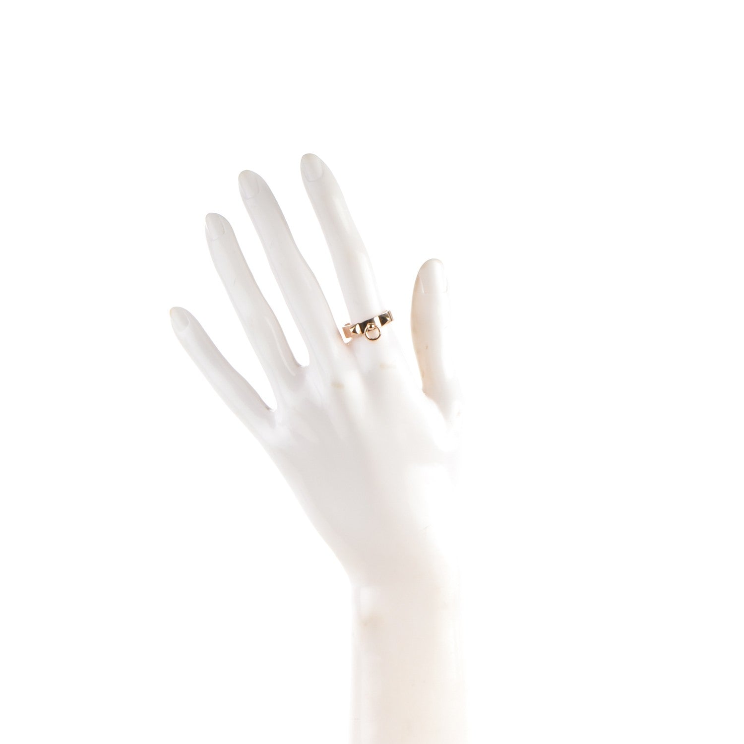 Hermes 18K Rose Gold PM Collier De Chien Ring 56 7.5 2 of 4