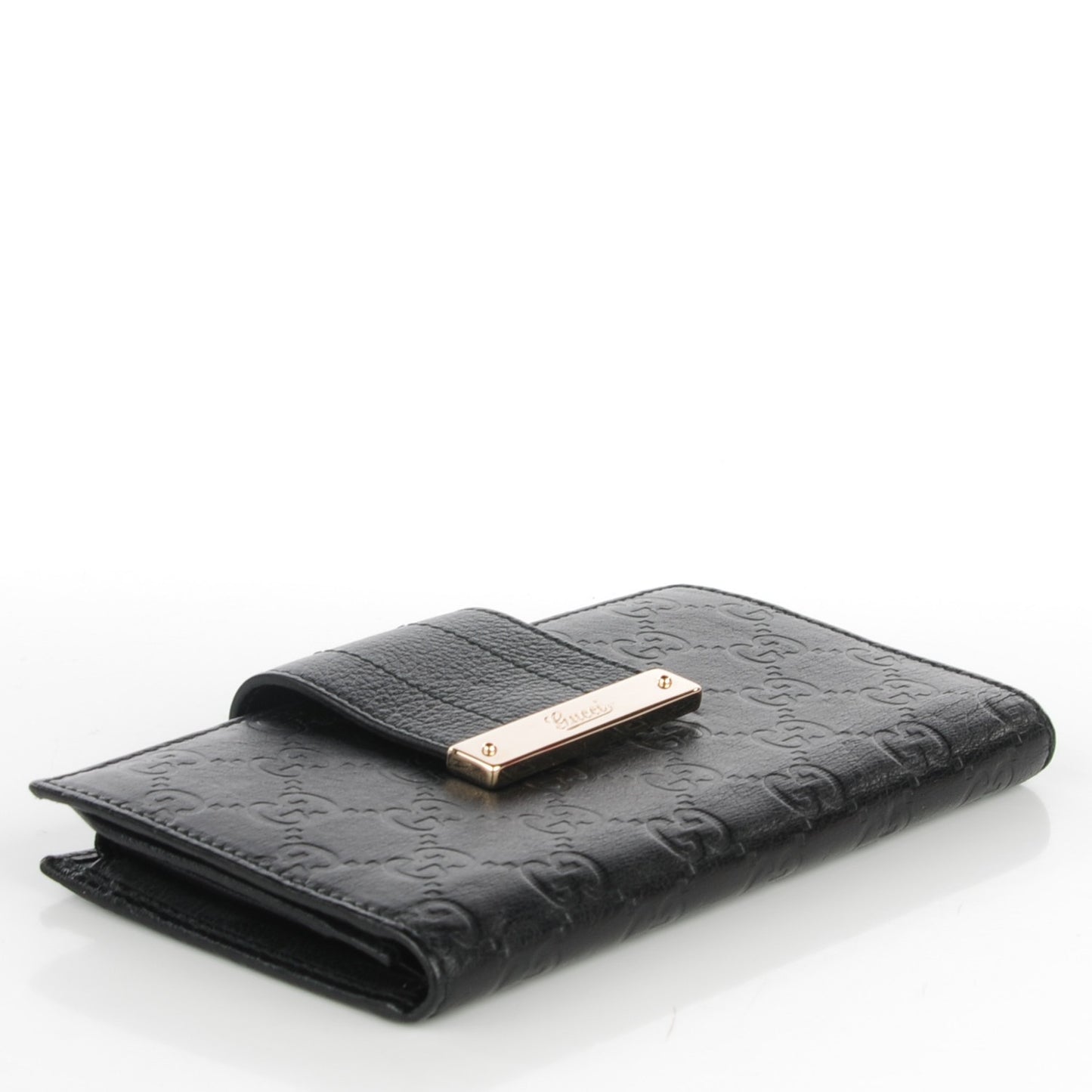 Guccissima Ladies Web Long Wallet Black