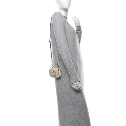 Gucci Roxy Calfskin Blondie Card Case Wallet with Strap Mystic White 2 of 11