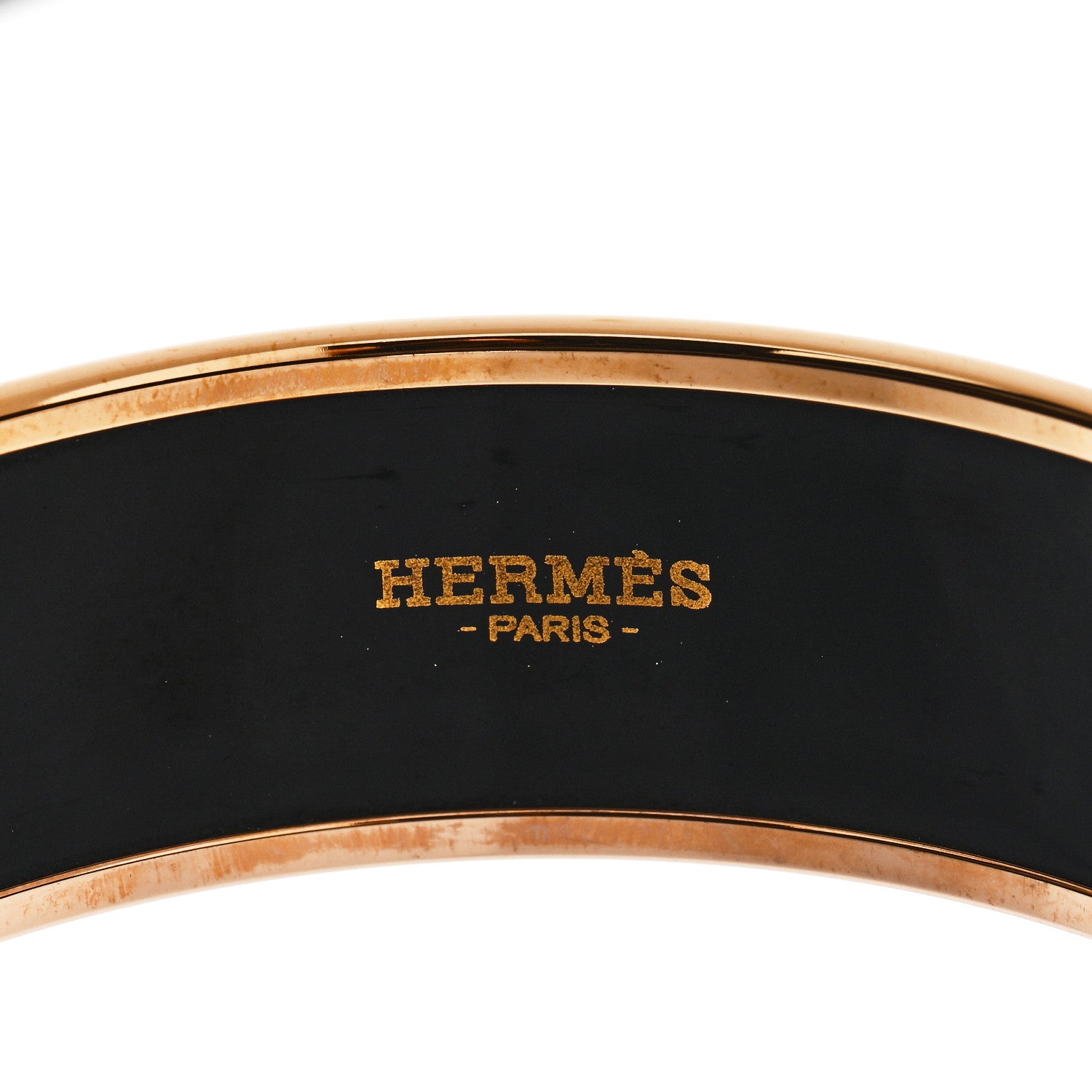 Hermes Enamel Printed Wide Brides De Gala Tattoo Bracelet 65 Cuivre 4 of 5