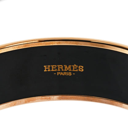 Hermes Enamel Printed Wide Brides De Gala Tattoo Bracelet 65 Cuivre 4 of 5
