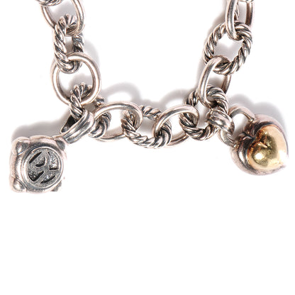 David Yurman 18k Gold and Sterling Silver Amethyst Charm Bracelet 4 of 6