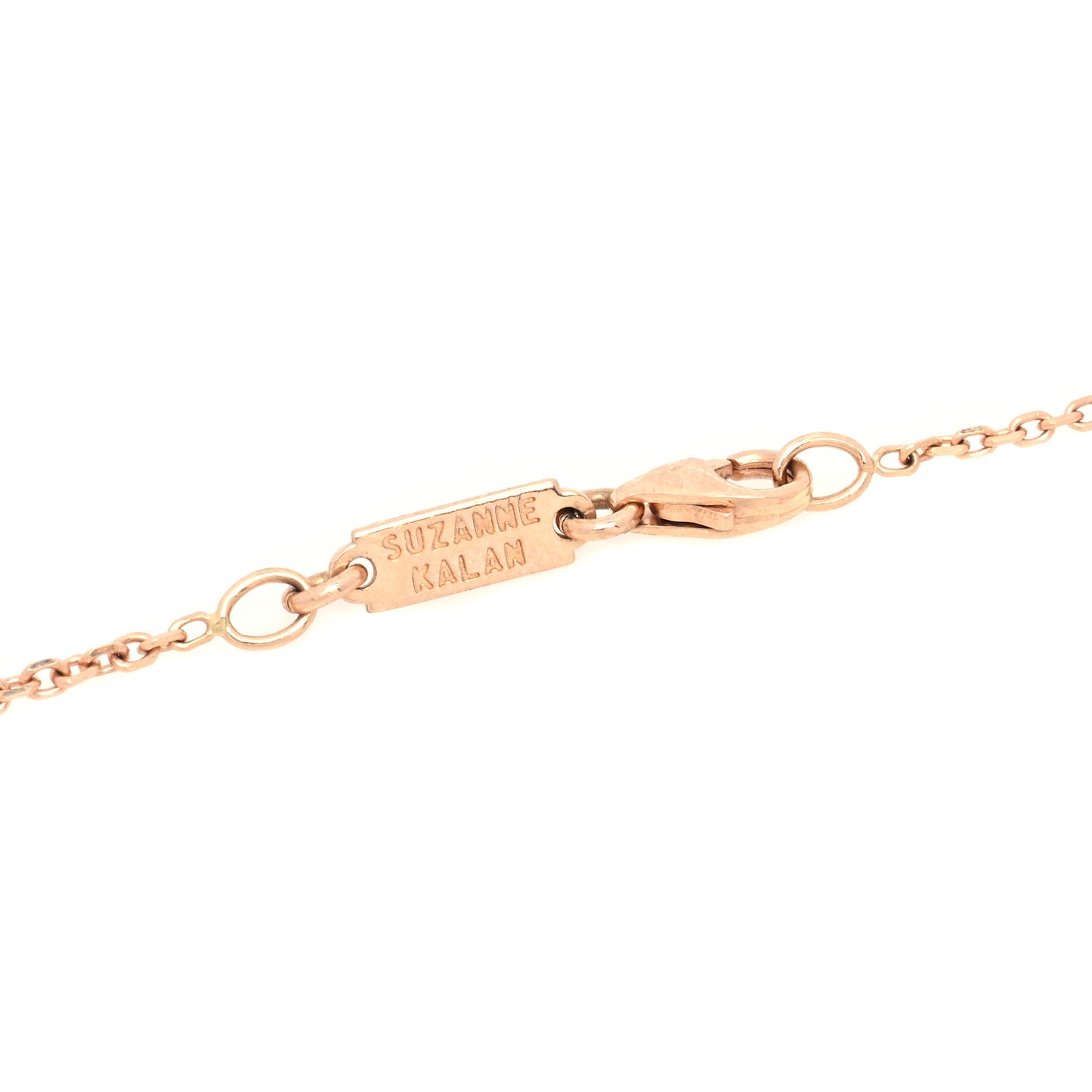 18K Rose Gold Diamond Rainbow Sapphire Fireworks Circle Pendant Necklace