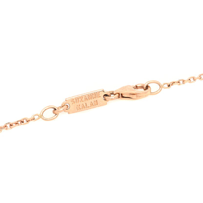 Suzanne Kalan 18K Rose Gold Diamond Rainbow Sapphire Fireworks Circle Pendant Necklace 5 of 5