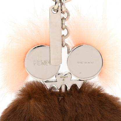 Fendi Rabbit Mink Fox Fur F is Fendi Teen Witch Bag Charm Brown Multicolor 3 of 4