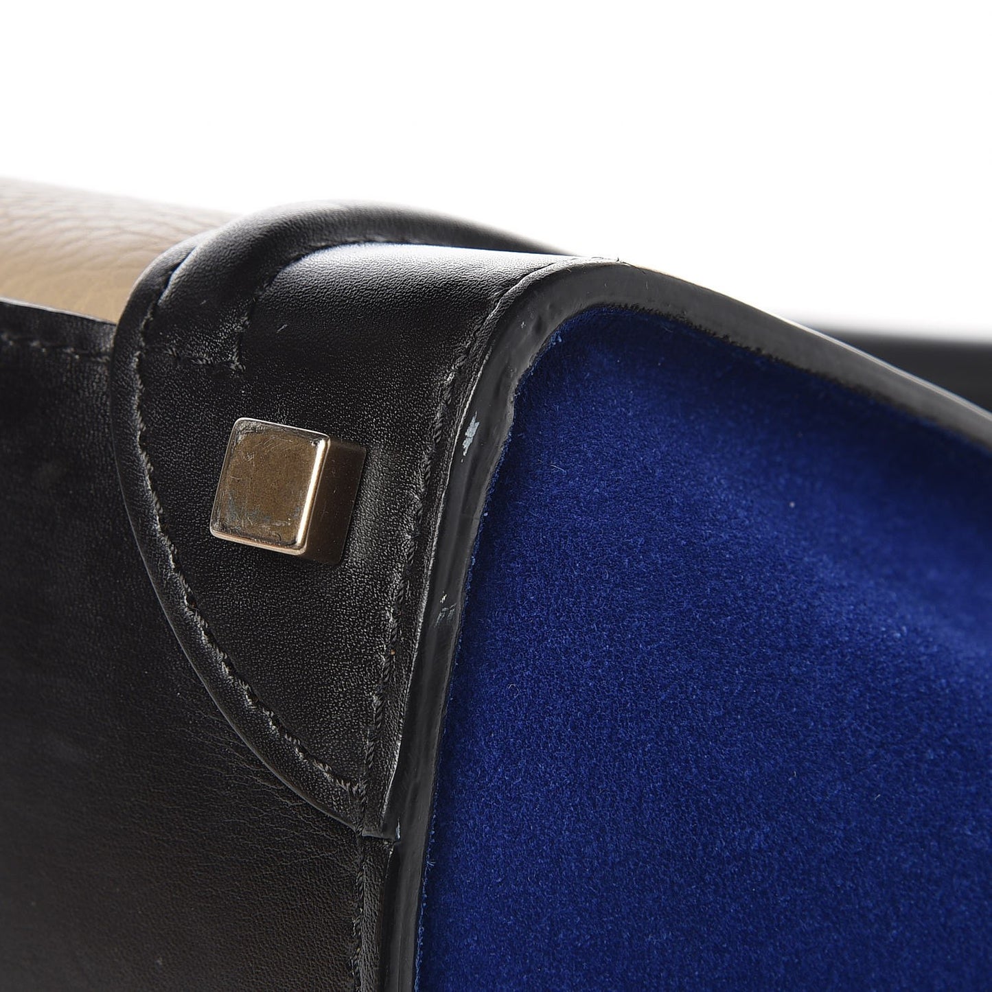 Elephant Calfskin Suede Micro Tri-Color Luggage Sand