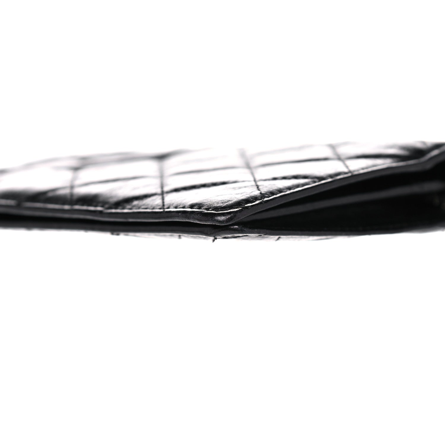 Chanel Aged Calfskin Quilted Cambon Yen Wallet Black 12 of 17