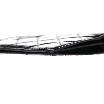 Chanel Aged Calfskin Quilted Cambon Yen Wallet Black 12 of 17