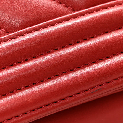 Chanel Calfskin Chevron Quilted Medium Boy Flap Red 12 of 12