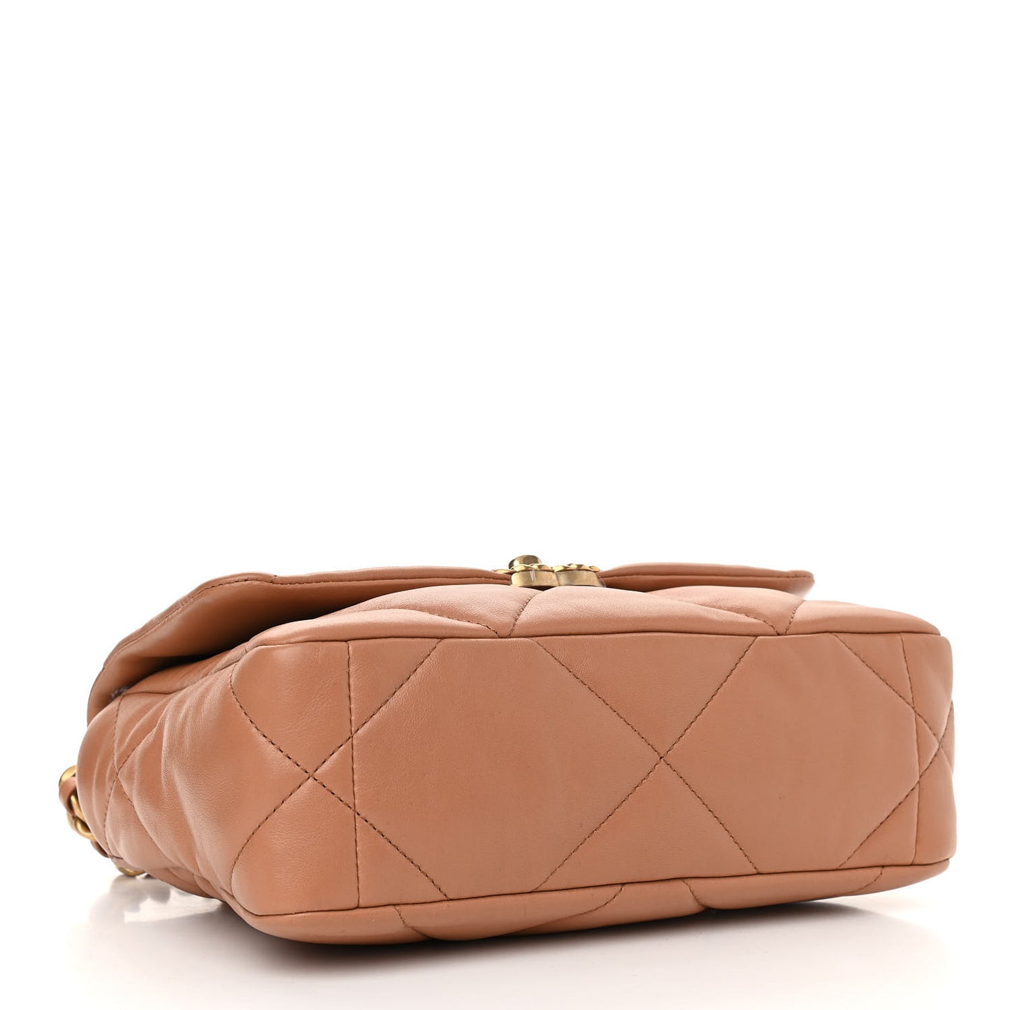 Lambskin Quilted Medium Chanel 19 Flap Brown