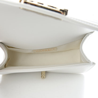 Chanel Calfskin Pearl Small Boy Flap White 5 of 16