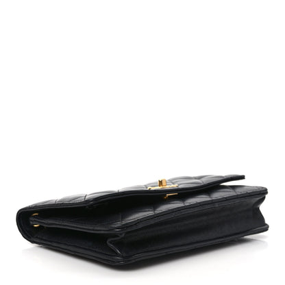 Chanel Lambskin Quilted Pearl Crush Wallet On Chain WOC Black 4 of 14