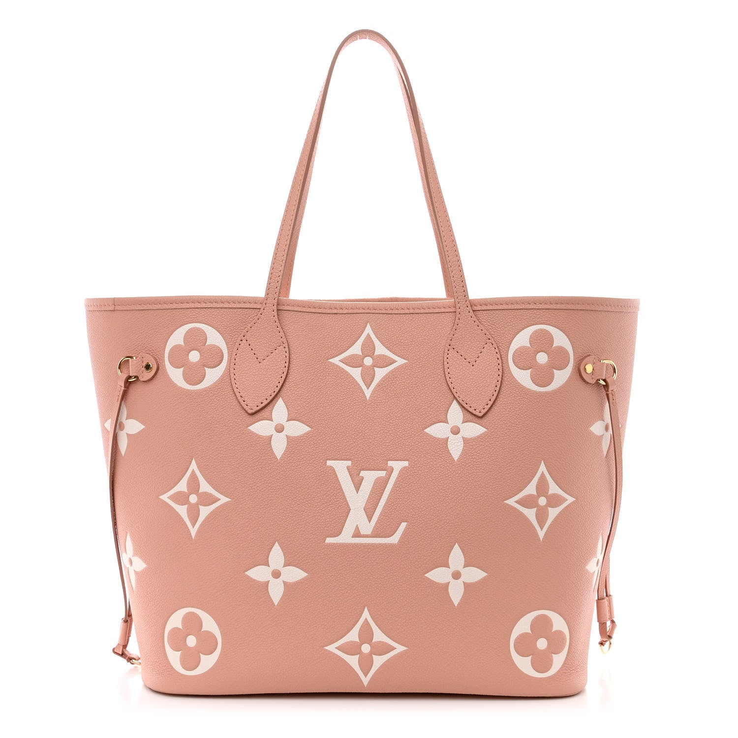 Louis Vuitton Empreinte Monogram Giant Neverfull MM Trianon Pink Cream 3 of 11